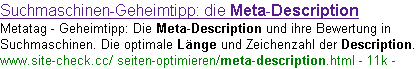 meta-description Länge